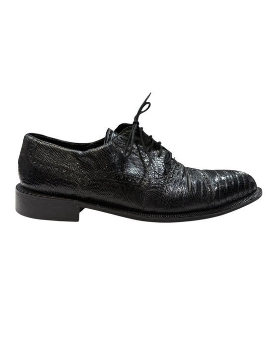 Share Vintage Forli Genuine Teju Lizard Shoes Men\'s 8 Wingtip Brogue Italy main image 12